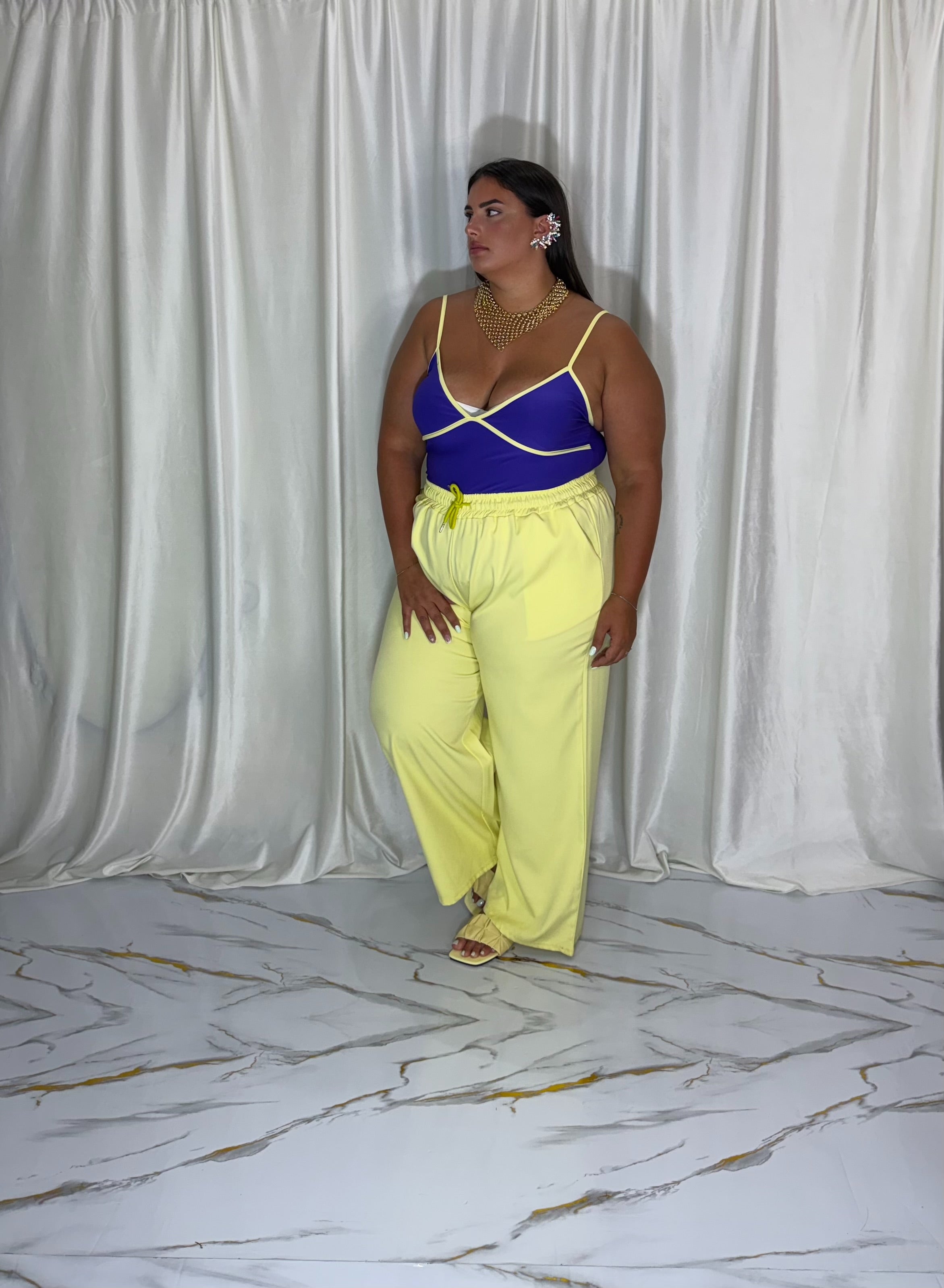 Pantalone giada giallo