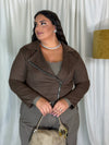 Giubbotto in camoscio marrone