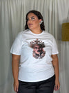 T-shirt stampa princess bianca