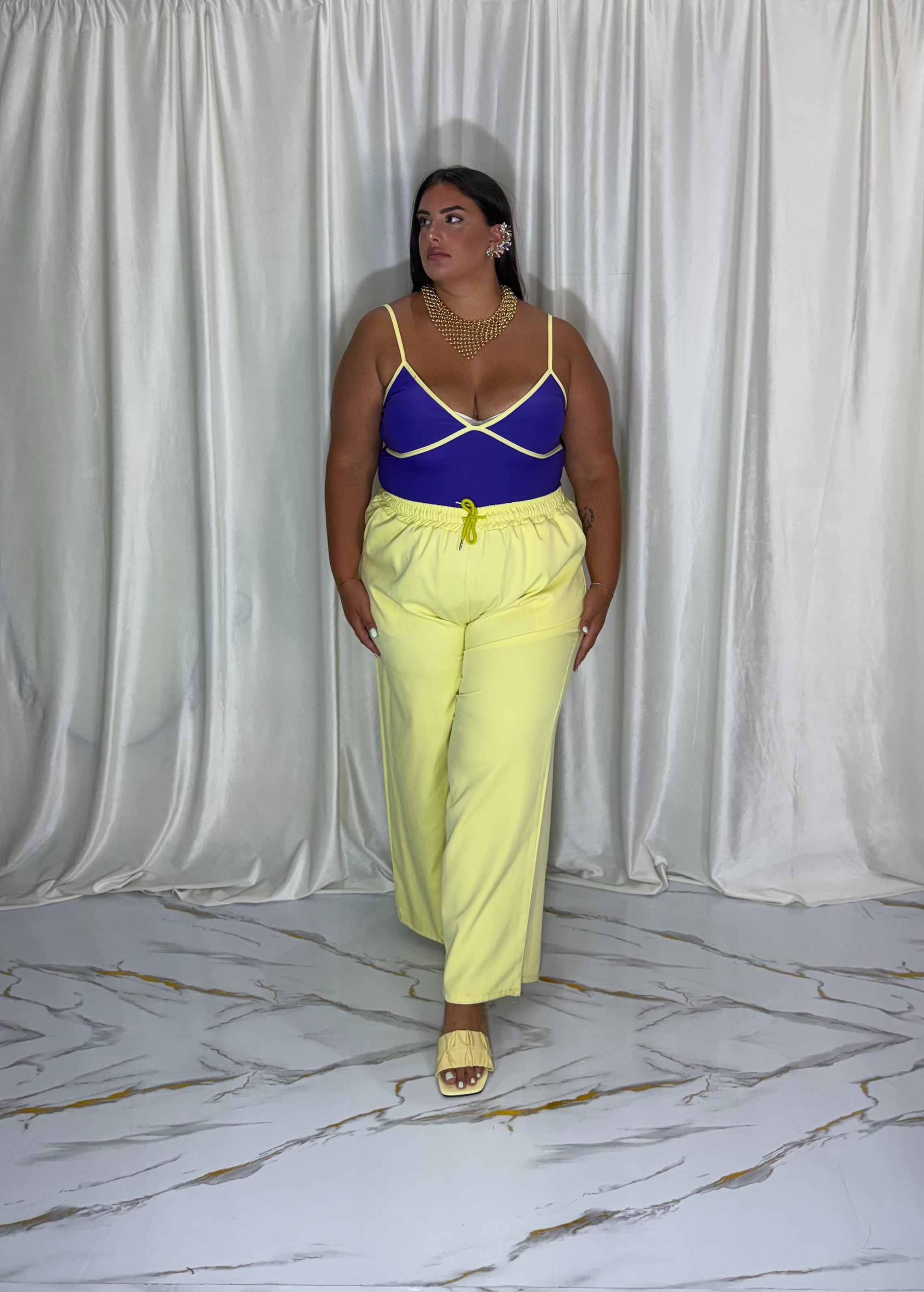 Pantalone giada giallo