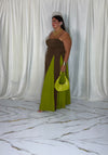 Dress bicolor marrone