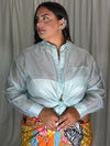 Camicia trasparente verde acqua