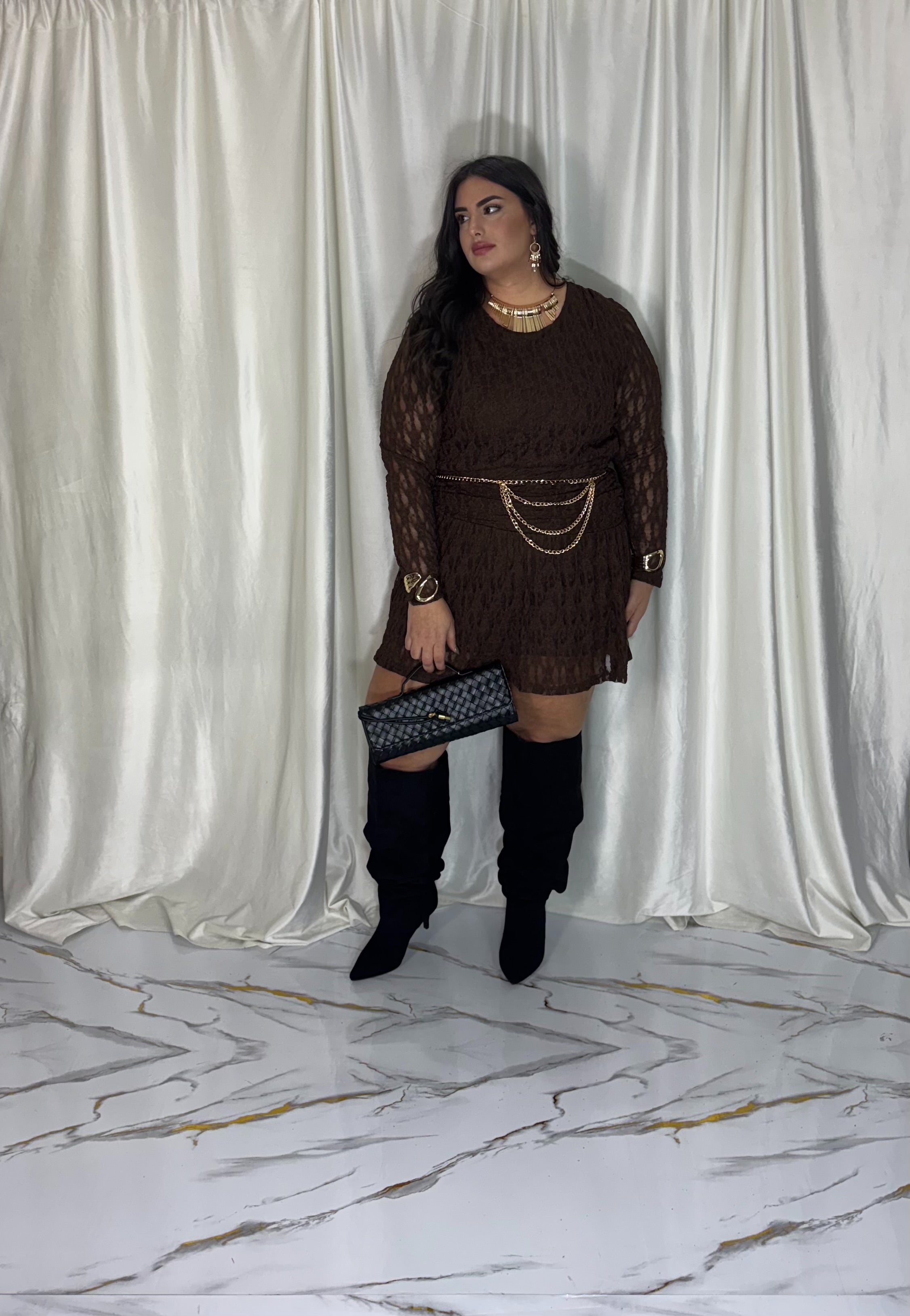 Dress Carmen marrone