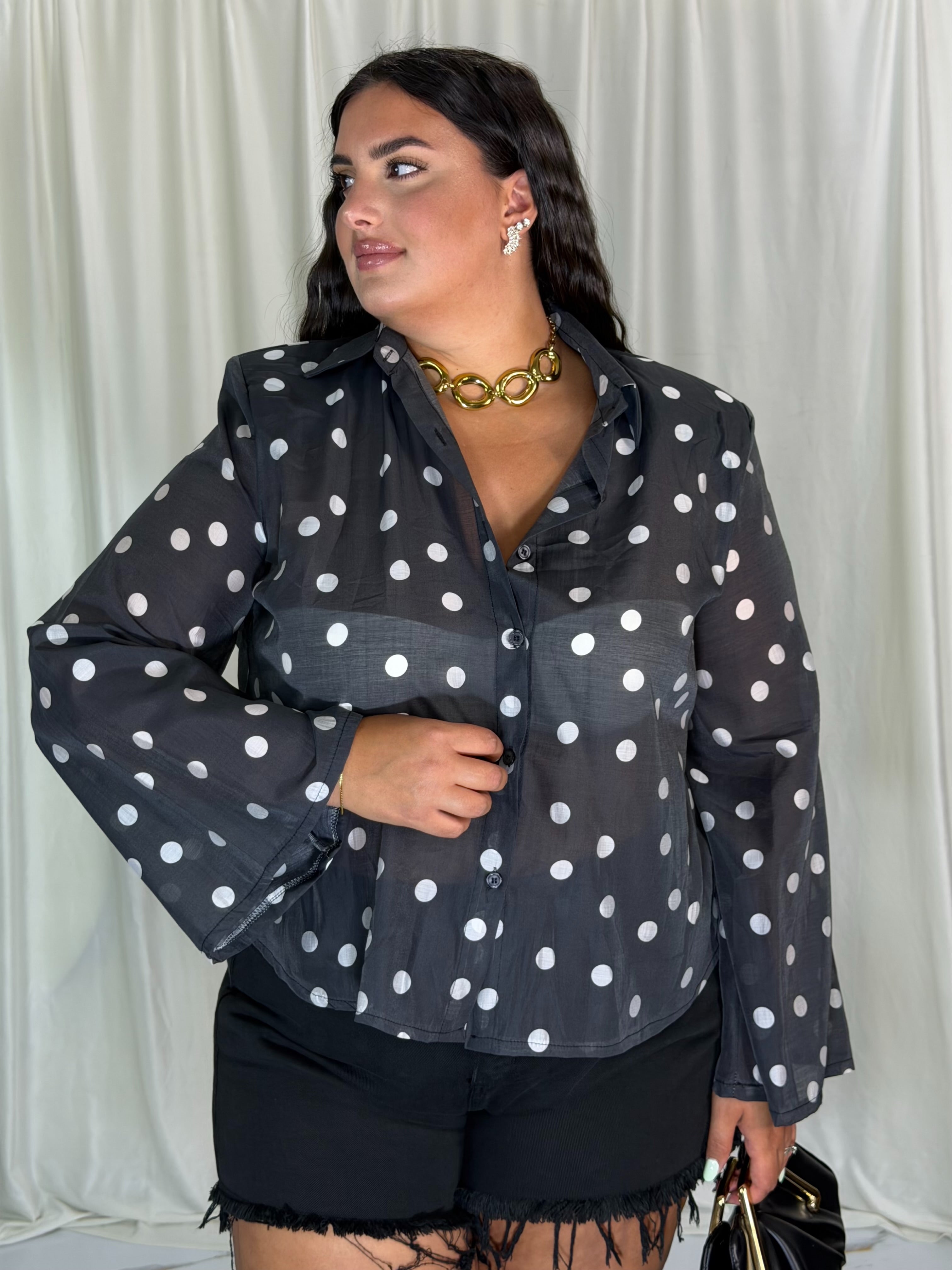 Camicia pois nera