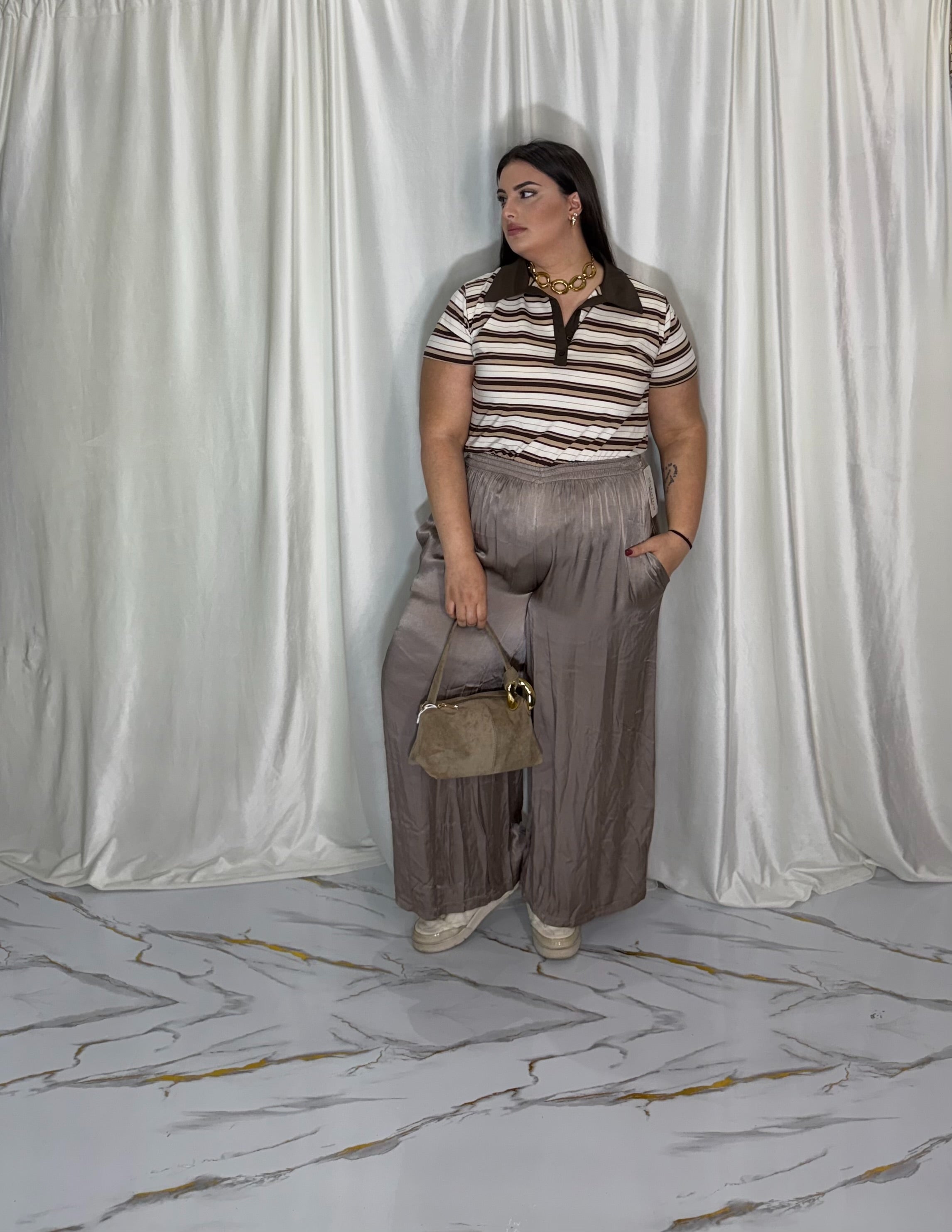 Pantalone flavia tortora