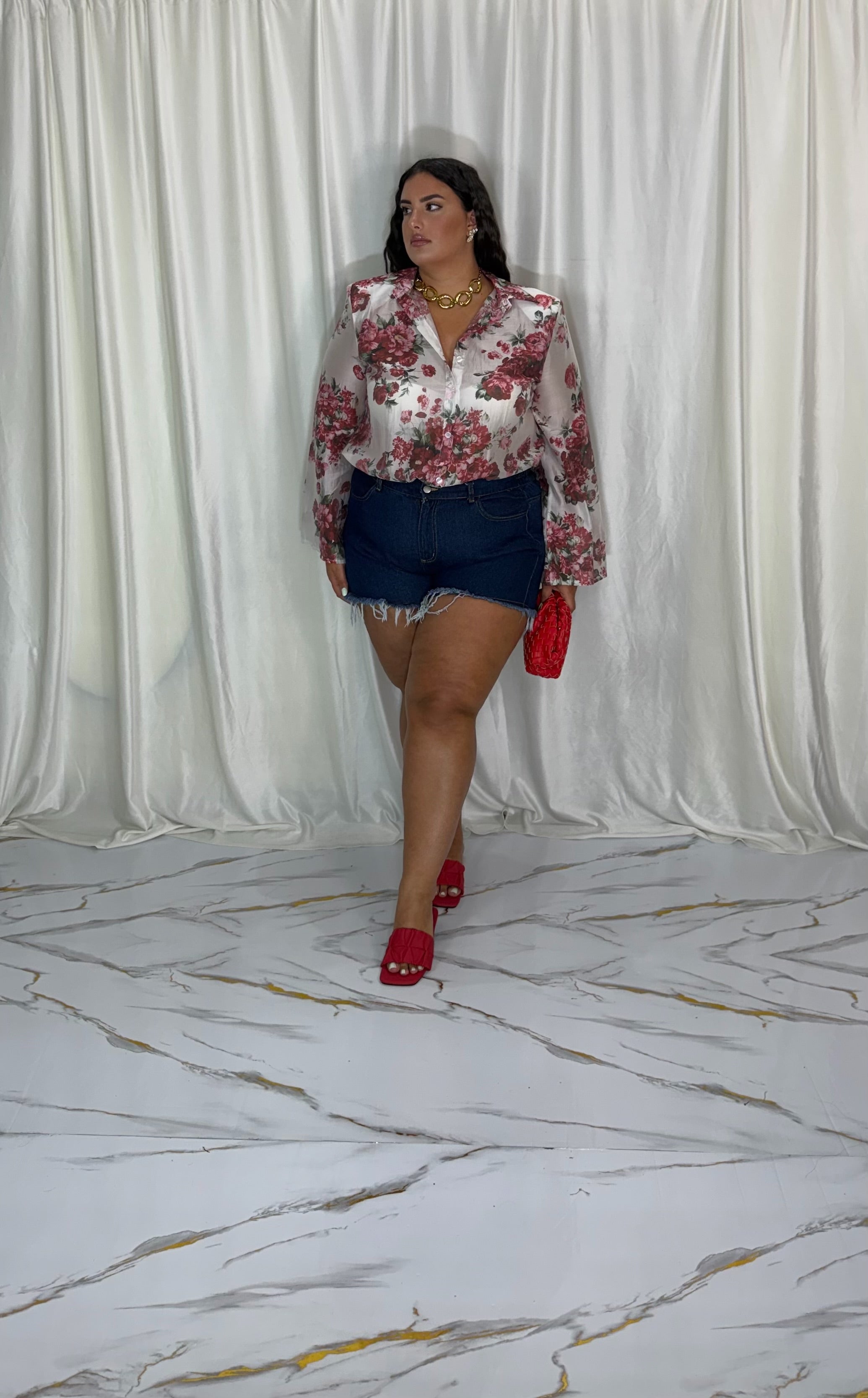 Pantaloncino in jeans blu desire