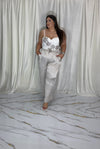 Pantalone satin grigio