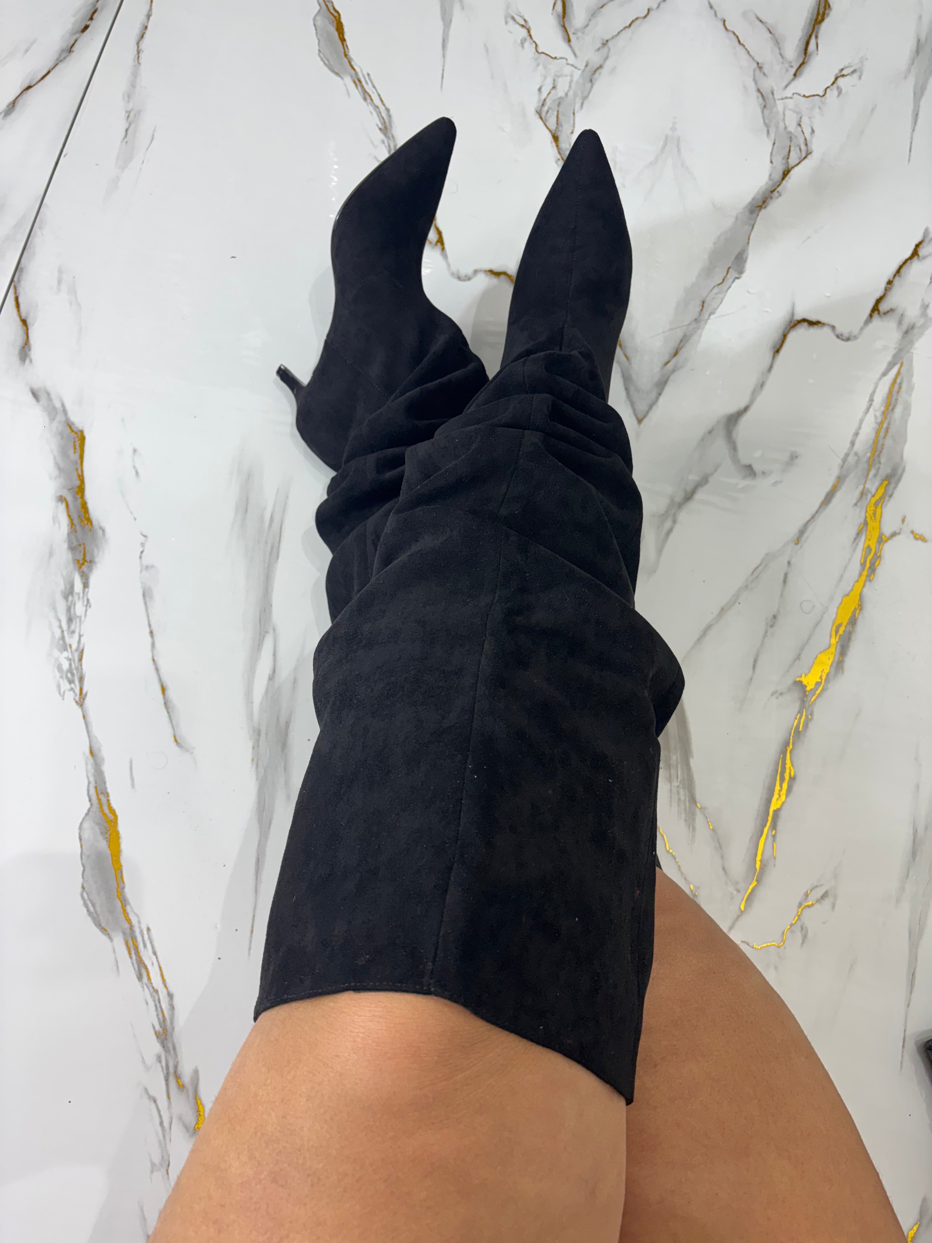 Tacchi in velluto nero