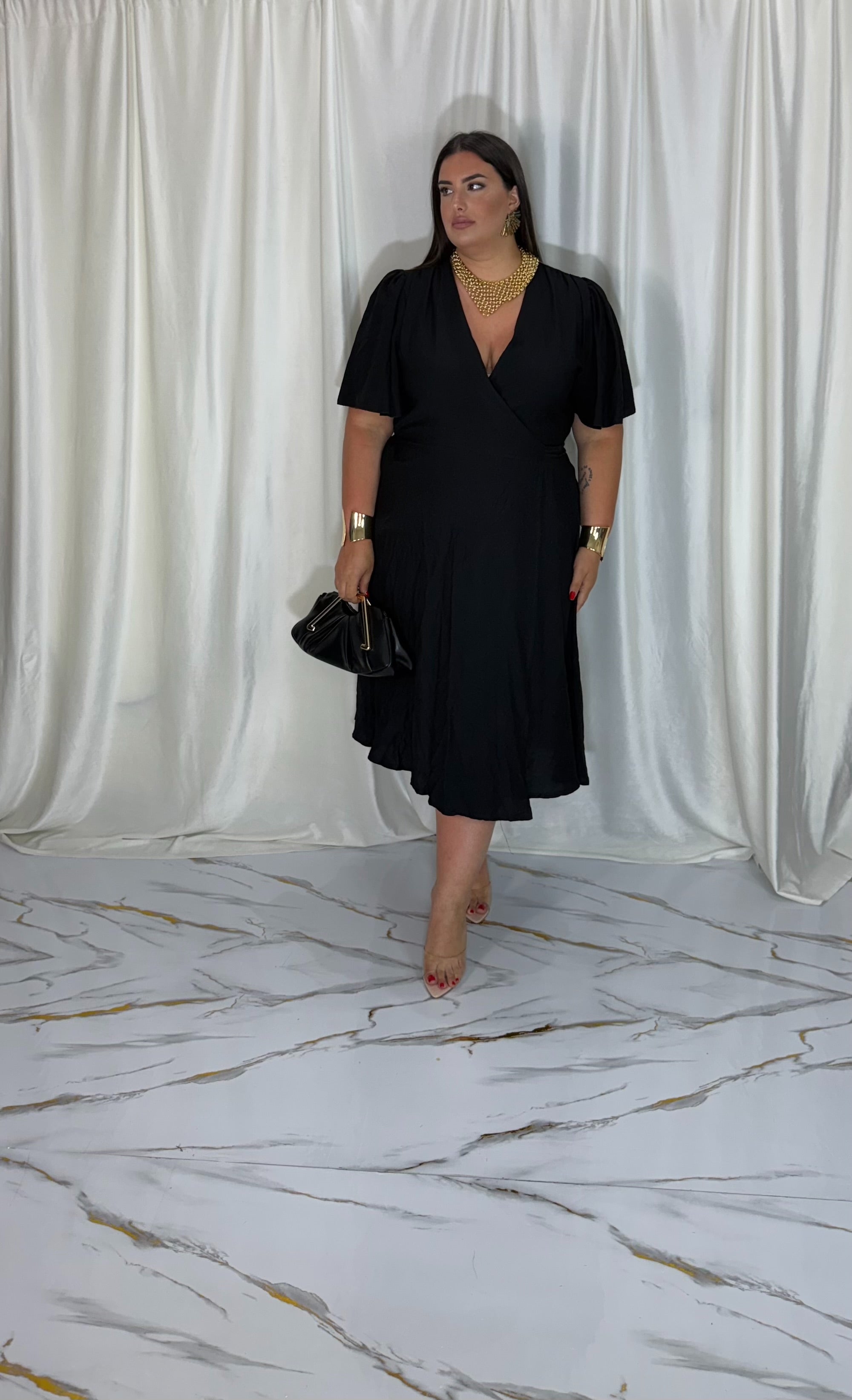 Dress a portafoglio Arianna nero
