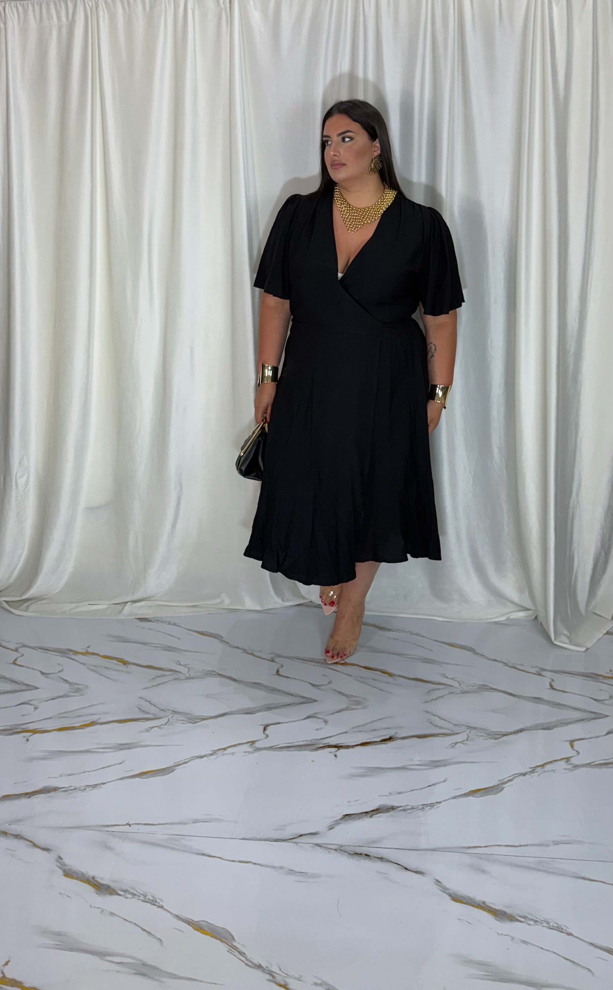 Dress a portafoglio Arianna nero