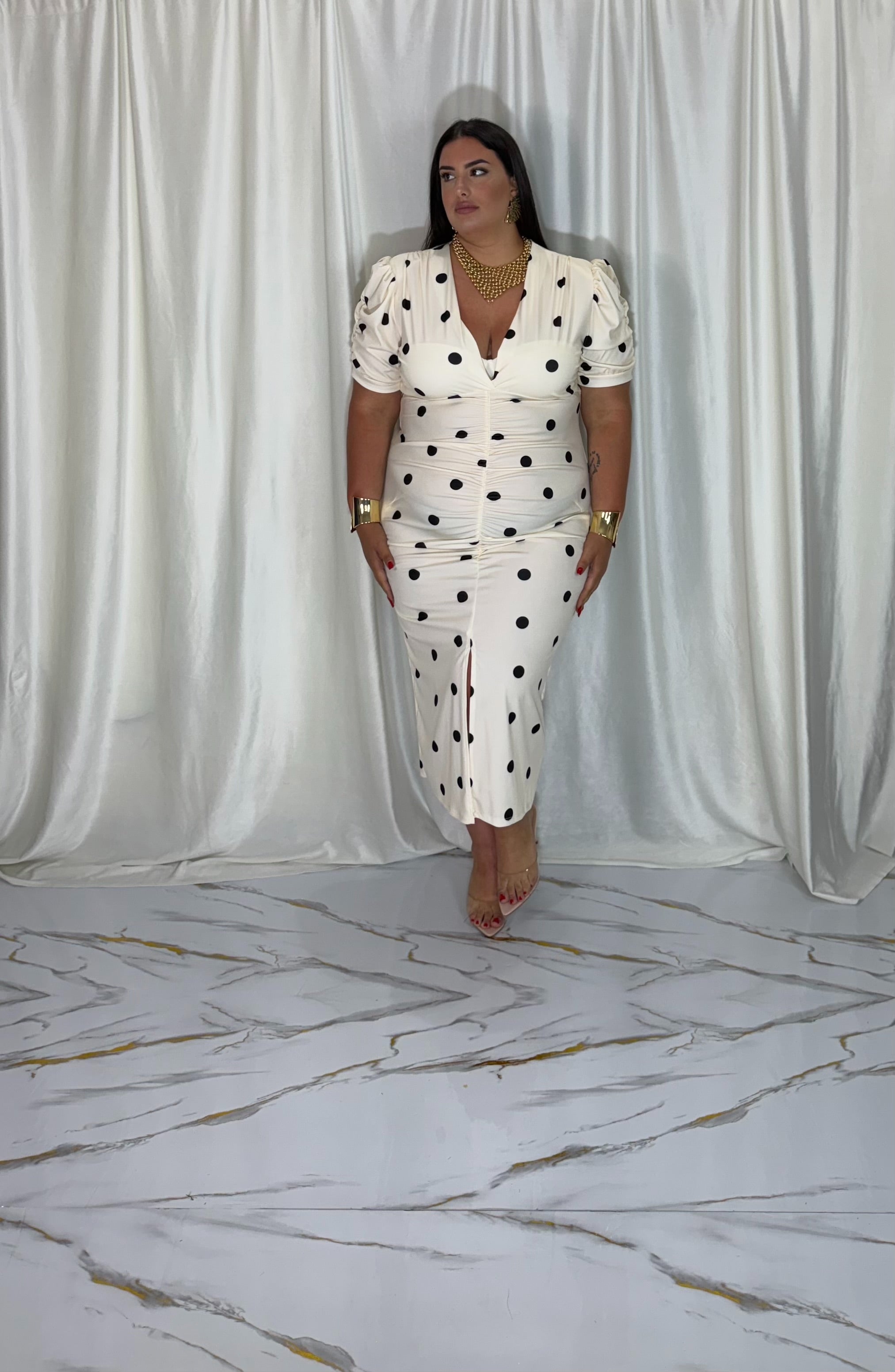 Dress pois panna